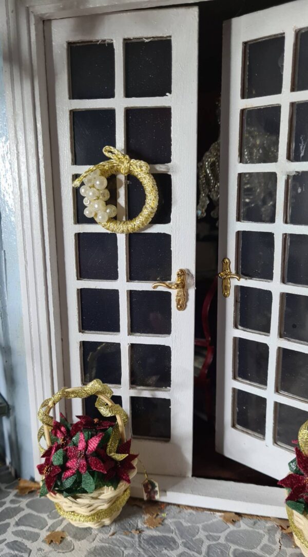 Dollhouse xmas wreath, 1/12 scale - Imagen 2
