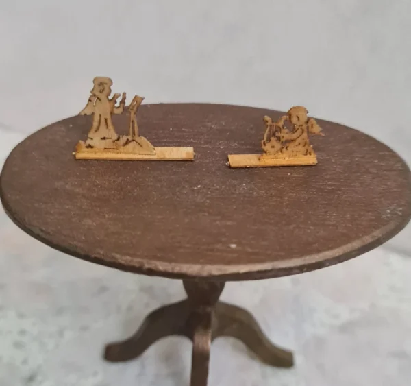 Two Christmas ornaments, 1/12 scale