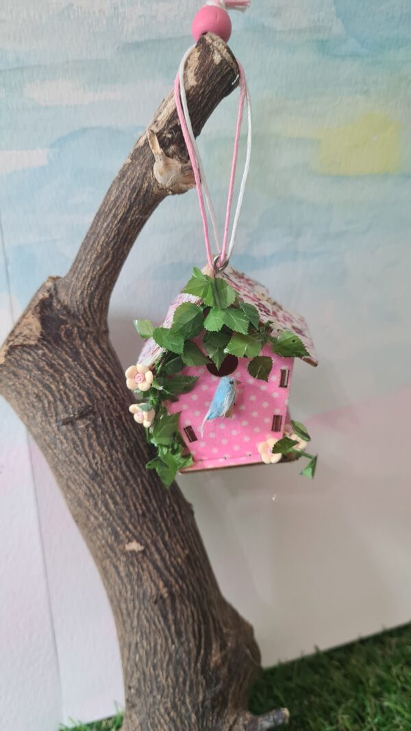 Dollhouse miniature birdhouse, 1/6 scale - Imagen 2