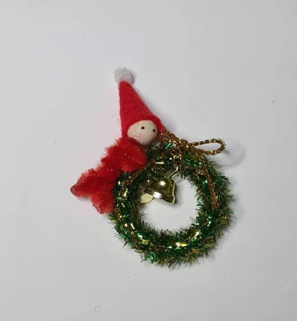 Dollhouse miniature Christmas Wreath, 1/12 scale