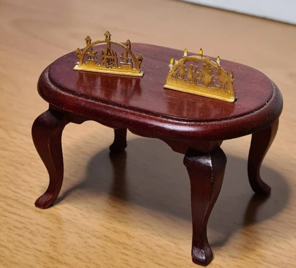 Two Christmas ornaments for dollhouse, 1/12 scale