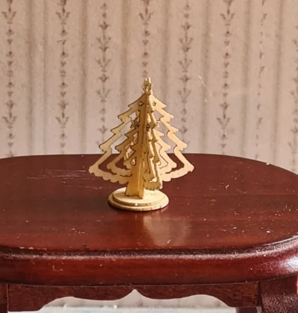 Miniature Christmas ornament tree, 1/12 scale
