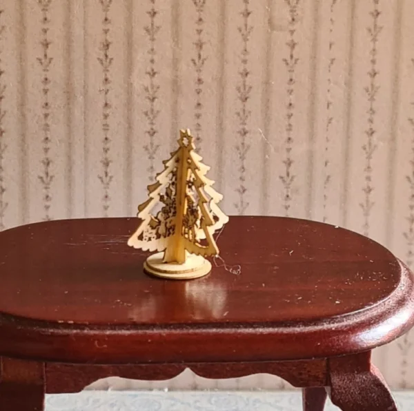 Miniature Christmas ornament tree, 1/12 scale
