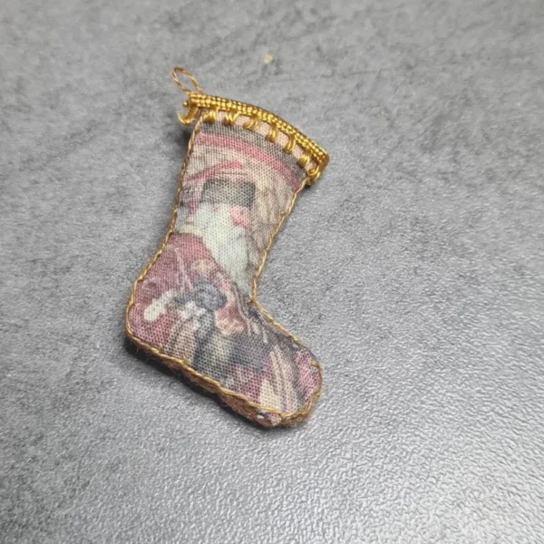 Dollhouse Christmas stocking, 1/12 scale