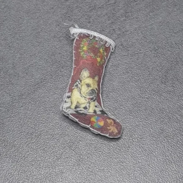 Dollhouse Christmas stocking, 1/12 scale