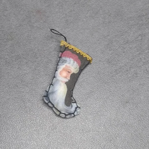 Dollhouse Christmas stocking, 1/12 scale