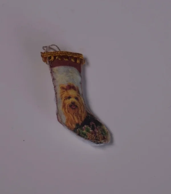 Dollhouse Christmas stocking, 1/12 scale