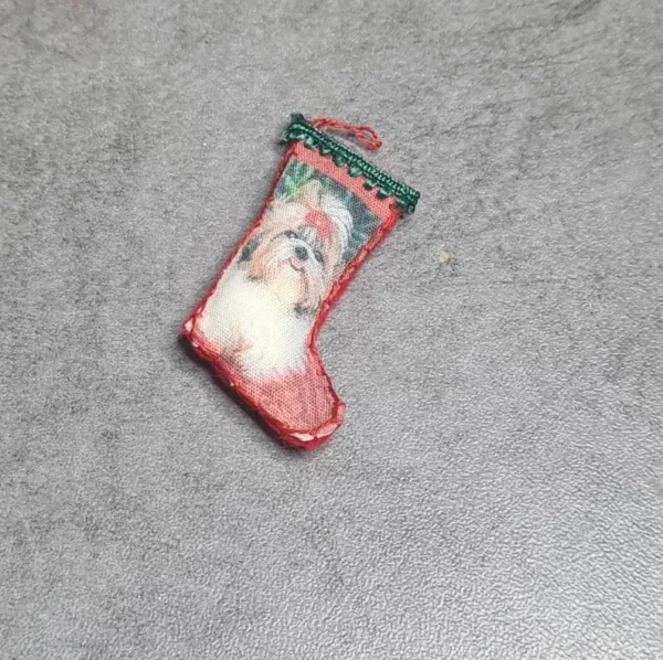 Dollhouse Christmas stocking, 1/12 scale