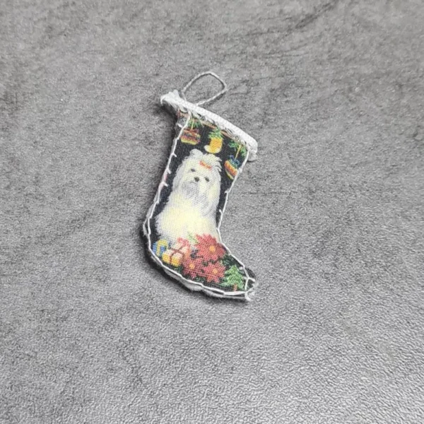 Dollhouse Christmas stocking, 1/12 scale
