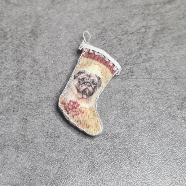 Dollhouse Christmas stocking, 1/12 scale