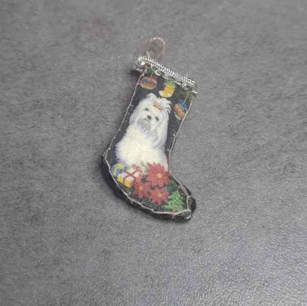 Dollhouse Christmas stocking, 1/12 scale