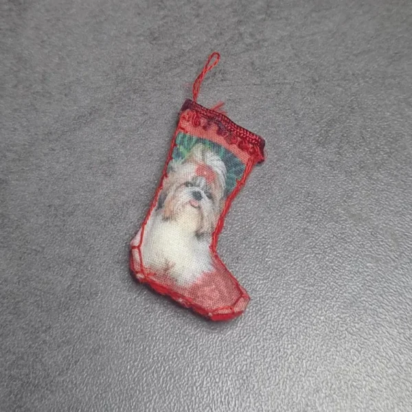 Dollhouse Christmas stocking, 1/12 scale