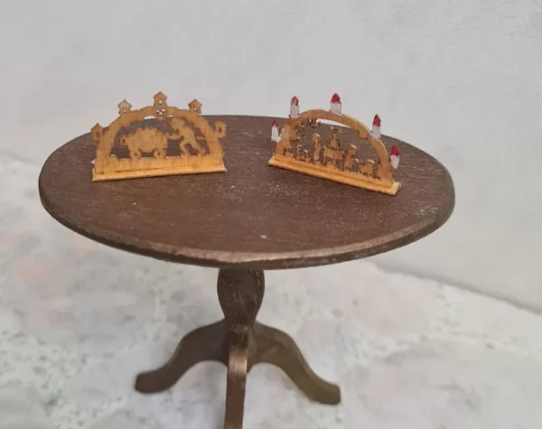 Two Christmas ornaments, 1/12 scale