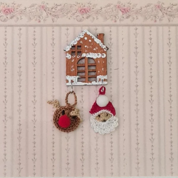 Dollhouse crochet potholders, 1/12 scale