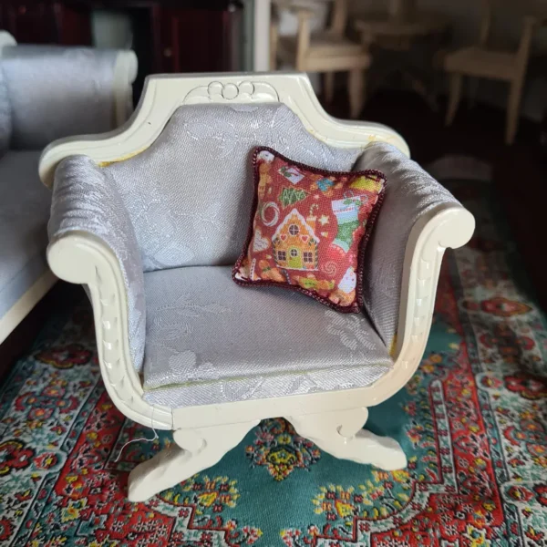Dollhouse xmas cushion, 1/12 scale - Imagen 2