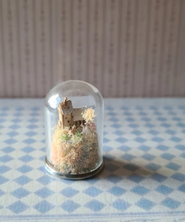Dollhouse miniature house in dome, 1/12 scale - Imagen 2