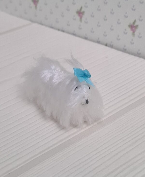 Dollhouse maltese dog, 1/12 scale - Imagen 2