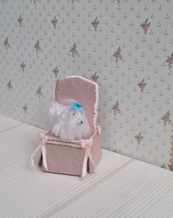 Dollhouse maltese dog, 1/12 scale - Imagen 3