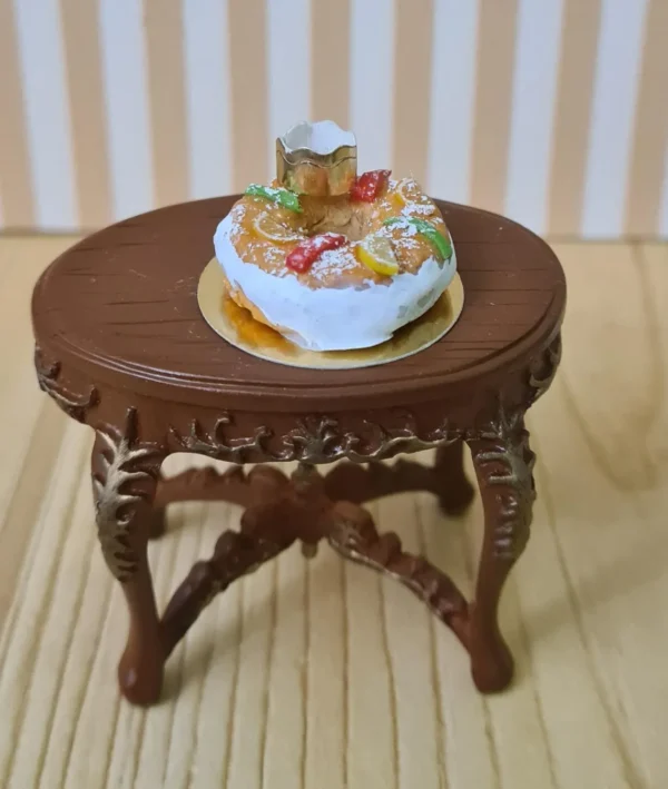 Dollhouse miniature spanish christmas cake, 1/2 scale - Imagen 2