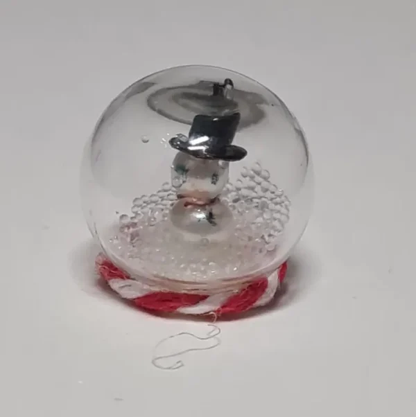 Dollhouse Miniature Seasonal Holiday Snow globe, 1/12 scale