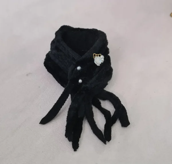 Dollhouse black stole, 1/12 scale - Imagen 2
