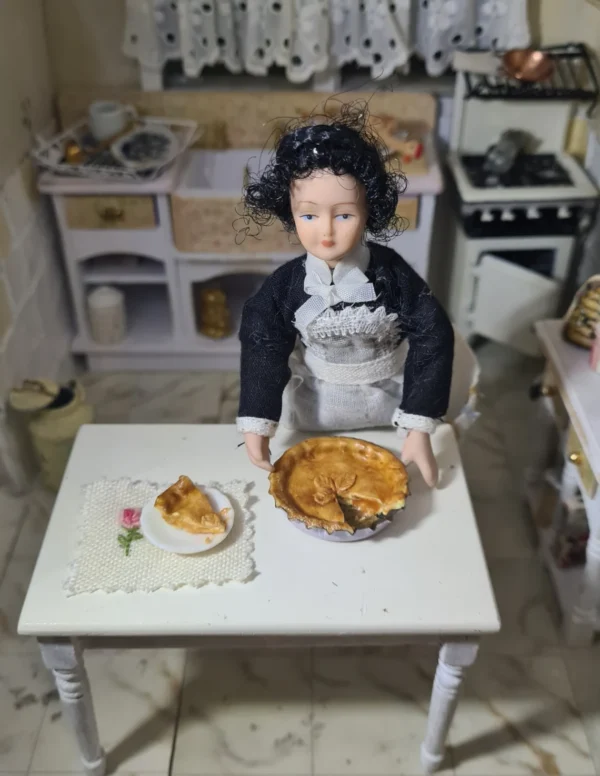 Dollhouse apple pie, 1/12 scale - Imagen 3