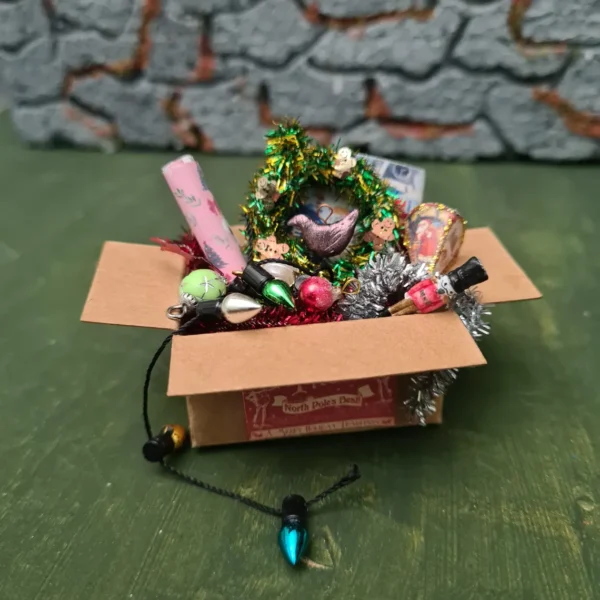 Christmas decorations box,1/12 scale