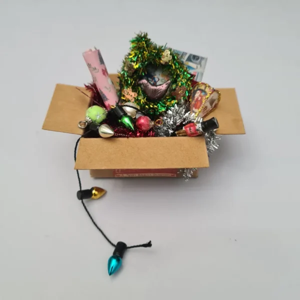 Christmas decorations box,1/12 scale - Imagen 2