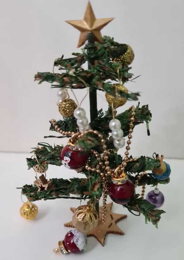 Dollhouse Handpainted Christmas balls 1/12 scale - Imagen 2