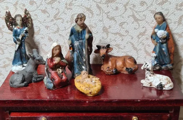 Dollhouse nativity figures, 1/12 scale - Imagen 4