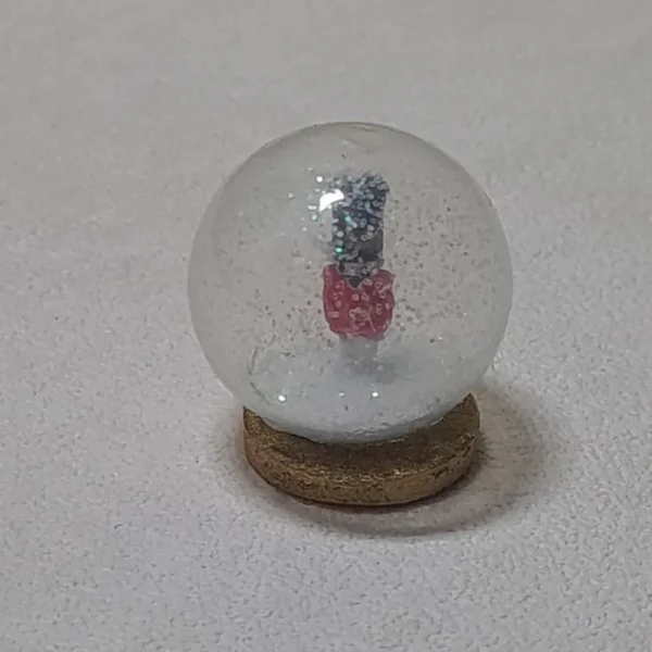 Dollhouse Miniature Seasonal Holiday Snow globe, 1/12 scale