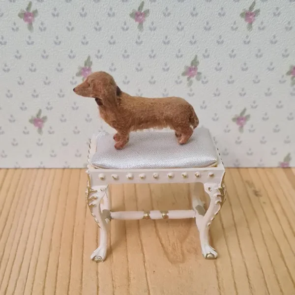 Dollhouse Miniature Dachshund Dog, 1/12 scale