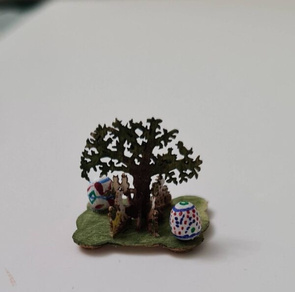 Miniature Easter bunny ornament for dollhouse, 1/12 scale - Imagen 2