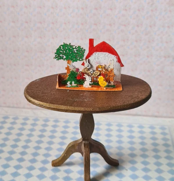Miniature Easter bunny ornament for dollhouse, 1/12 scale - Imagen 2