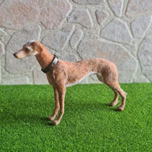 Dollhouse Greyhound dog, 1/12 scale