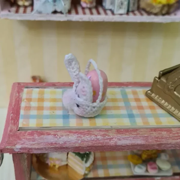 Dollhouse miniature Easter basket , 1/12 scale - Imagen 2