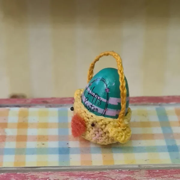 Dollhouse miniature Easter basket , 1/12 scale - Imagen 2