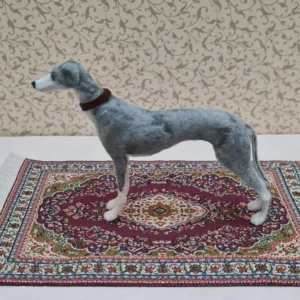 Dollhouse Greyhound dog, 1/12 scale