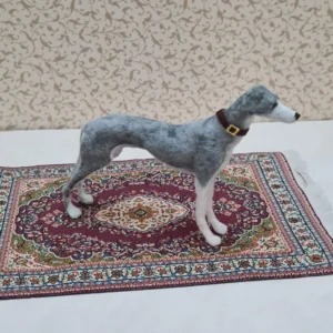 Alternative view of Dollhouse Greyhound dog, 1/12 scale
