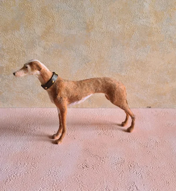 Dollhouse Greyhound dog, 1/12 scale
