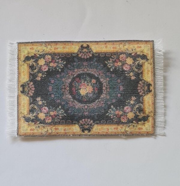 Dollhouse Miniature Fringed carpet, 1/48 scale