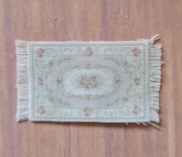 Dollhouse Miniature Fringed carpet, 1/48 scale