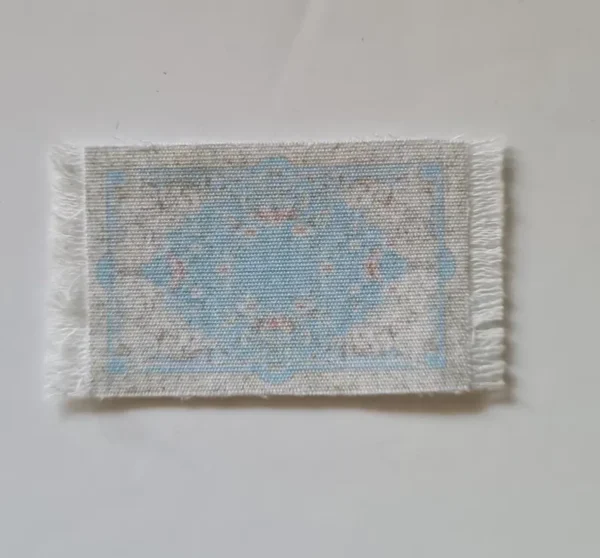 Dollhouse Miniature Fringed carpet, 1/48 scale