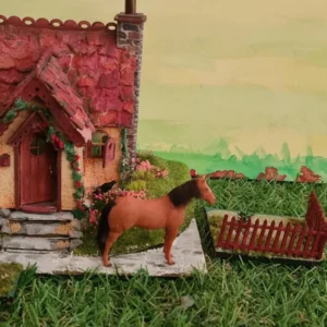 Alternative view of Dollhouse miniature horse, 1/48 scale