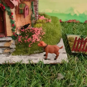 Alternative view of Dollhouse miniature goat, 1/48 scale
