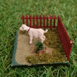 Alternative view of Dollhouse miniature goat, 1/48 scale