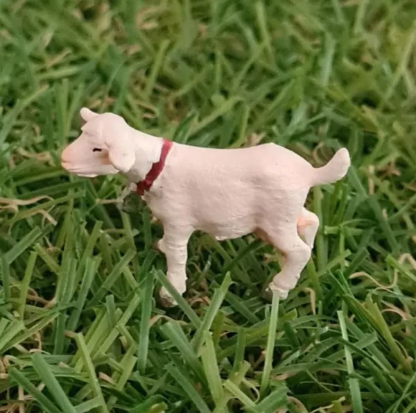 Dollhouse miniature goat, 1/48 scale