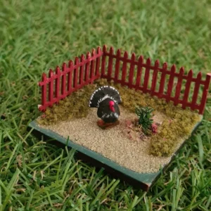 Alternative view of Dollhouse miniature turkey, 1/48 scale