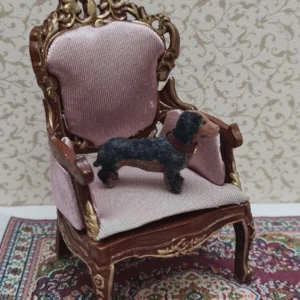 Alternative view of Dollhouse Miniature Dachshund Dog, 1/12 scale