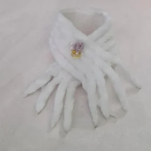 Alternative view of Dollhouse white stole, 1/12 scale